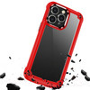 Tough Shield Snap-on Transparent Case and Tempered Glass Screen Protector for iPhone 14 Plus - Red