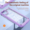 Tough Shield Snap-on Transparent Case and Tempered Glass Screen Protector for iPhone 14 Plus - Purple