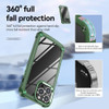 Tough Shield Snap-on Transparent Case and Tempered Glass Screen Protector for iPhone 14 Plus - Green