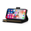 Leather Wallet Case with Zipper Pocket for iPhone 13 Pro Max - Black