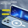 MagSafe Compatible Premium Hybrid Protective Clear Case + Tempered Glass Screen and Camera Lens Protector for iPhone 13 Pro Max