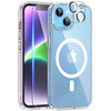 MagSafe Compatible Premium Hybrid Protective Clear Case + Tempered Glass Screen and Camera Lens Protector for iPhone 13