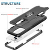 Military Grade TUFF Ultra Hybrid Case with Ring Grip for iPhone 14 - Black