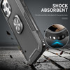 Military Grade TUFF Ultra Hybrid Case with Ring Grip for iPhone 14 - Black