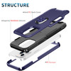 Military Grade TUFF Ultra Hybrid Case with Ring Grip for iPhone 11 - Navy Blue