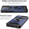 Military Grade All-In-One Ring Stand Card Case for Samsung Galaxy A14 5G - Navy Blue