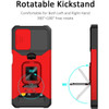 Military Grade All-In-One Ring Stand Card Case for Samsung Galaxy A14 5G - Red