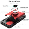 Military Grade All-In-One Ring Stand Card Case for Samsung Galaxy A14 5G - Red