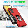 Military Grade Shockproof Hybrid Armor Case with Ring Grip for Samsung Galaxy A14 5G - Red