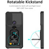 Military Grade All-In-One Ring Stand Card Case for Motorola Moto G Play 2023 - Black