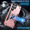 Robust Series Hybrid Case with Ring Grip for Samsung Galaxy S23 Ultra - Rose Gold