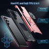 Robust Series Hybrid Case with Ring Grip for Samsung Galaxy S23 Ultra - Rose Gold