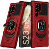 Robotic Series Hybrid Case with Ring Grip for Samsung Galaxy S23 Ultra - Red