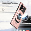 Robotic Series Hybrid Case with Ring Grip for Samsung Galaxy S23 Ultra - Rose Gold