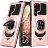 Robotic Series Hybrid Case with Ring Grip for Samsung Galaxy S23 Ultra - Rose Gold