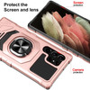 Robotic Series Hybrid Case with Ring Grip for Samsung Galaxy S23 Ultra - Rose Gold