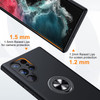360 Rotating Ring Grip Hybrid Case for Samsung Galaxy S23 Ultra - Black