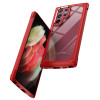 Tough Shield Snap-on Transparent Case for Samsung Galaxy S23 Ultra - Red