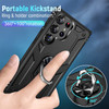 Military Grade Hybrid Case with Ring Grip for Samsung Galaxy S23 Ultra - Black