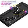 Military Grade Hybrid Case with Ring Grip for Samsung Galaxy S23 Ultra - Black