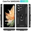 Military Grade Hybrid Case with Ring Grip for Samsung Galaxy S23 Ultra - Black