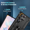 Military Grade Hybrid Case with Ring Grip for Samsung Galaxy S23 Ultra - Black