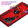 Military Grade Hybrid Case with Ring Grip for Samsung Galaxy S23 Ultra - Red