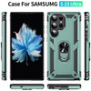 Military Grade Hybrid Case with Ring Grip for Samsung Galaxy S23 Ultra - Green
