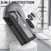 Tough Shield Snap-on Transparent Case with Ring Grip for Samsung Galaxy S23 Ultra - Black
