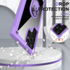 Tough Shield Snap-on Transparent Case with Ring Grip for Samsung Galaxy S23 Ultra - Purple