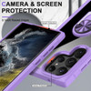 Tough Shield Snap-on Transparent Case with Ring Grip for Samsung Galaxy S23 Ultra - Purple