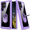 Tough Shield Snap-on Transparent Case with Ring Grip for Samsung Galaxy S23 Ultra - Purple