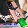 Military Grade All-In-One Ring Stand Card Case for Samsung Galaxy S23 Ultra - Rose Gold