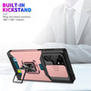 Military Grade All-In-One Ring Stand Card Case for Samsung Galaxy S23 Ultra - Rose Gold