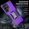 Military Grade Shockproof Hybrid Case with Ring Holder for Samsung Galaxy S23 Ultra - Purple