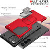 Military Grade Shockproof Hybrid Case with Ring Holder for Samsung Galaxy S23 Ultra - Red