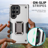 Military Grade Shockproof Hybrid Case with Ring Holder for Samsung Galaxy S23 Ultra - Silver