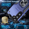Robust Series Hybrid Case with Ring Grip for Samsung Galaxy S23 - Navy Blue