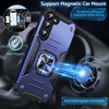 Robust Series Hybrid Case with Ring Grip for Samsung Galaxy S23 - Navy Blue