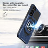 Military Grade Robotic Series Hybrid Case with Ring Grip for Samsung Galaxy S23 - Navy Blue