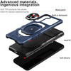 Military Grade Robotic Series Hybrid Case with Ring Grip for Samsung Galaxy S23 - Navy Blue