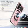 Military Grade Robotic Series Hybrid Case with Ring Grip for Samsung Galaxy S23 - Rose Gold