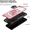 Military Grade Robotic Series Hybrid Case with Ring Grip for Samsung Galaxy S23 - Rose Gold