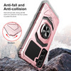 Military Grade Robotic Series Hybrid Case with Ring Grip for Samsung Galaxy S23 - Rose Gold