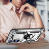 Military Grade Hybrid Case with Ring Grip for Samsung Galaxy S23 - Silver