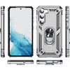 Military Grade Hybrid Case with Ring Grip for Samsung Galaxy S23 - Silver