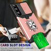 Military Grade All-In-One Ring Stand Card Case for Samsung Galaxy S23 - Rose Gold