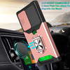 Military Grade All-In-One Ring Stand Card Case for Samsung Galaxy S23 - Rose Gold