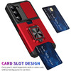Military Grade All-In-One Ring Stand Card Case for Samsung Galaxy S23 - Red