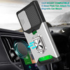 Military Grade All-In-One Ring Stand Card Case for Samsung Galaxy S23 - Silver